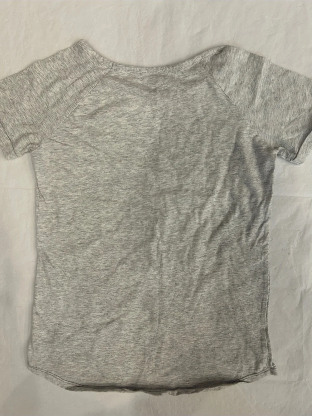 Justice Light Gray Short Sleeve Tee with Purple and Blue 'J' Patch